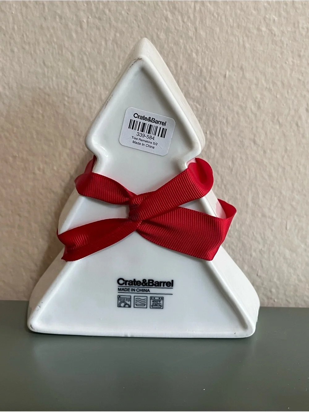 NWT Crate&Barrel Ceramic Tree Ramekins Set
